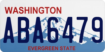WA license plate ABA6479