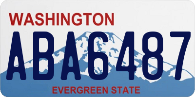WA license plate ABA6487