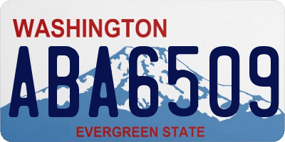 WA license plate ABA6509