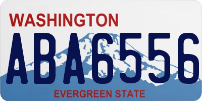 WA license plate ABA6556