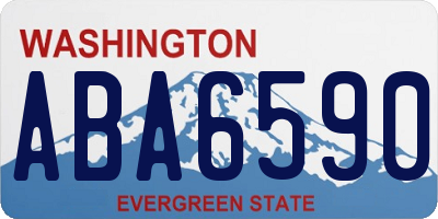 WA license plate ABA6590