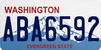 WA license plate ABA6592