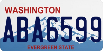 WA license plate ABA6599