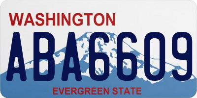 WA license plate ABA6609