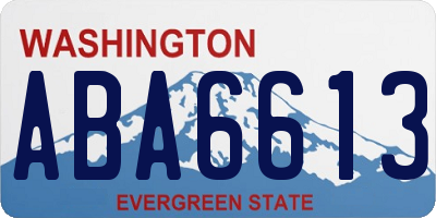 WA license plate ABA6613