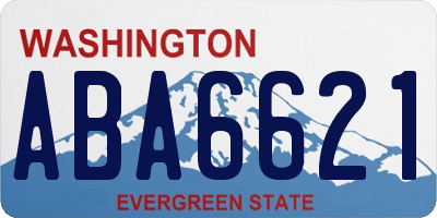 WA license plate ABA6621