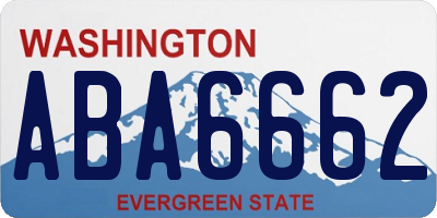 WA license plate ABA6662