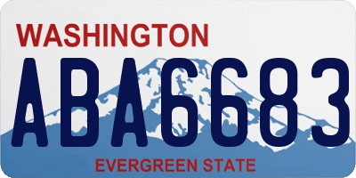 WA license plate ABA6683