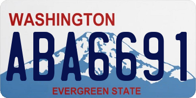 WA license plate ABA6691