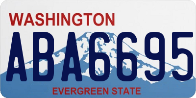 WA license plate ABA6695
