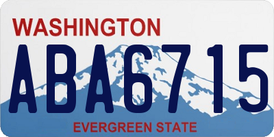 WA license plate ABA6715