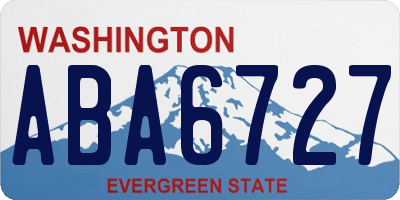 WA license plate ABA6727