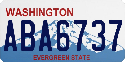 WA license plate ABA6737