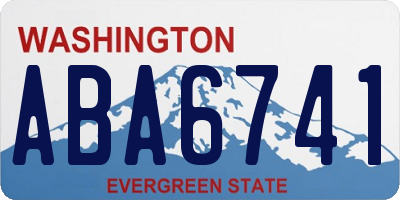 WA license plate ABA6741
