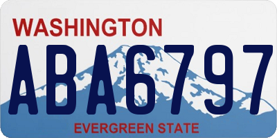WA license plate ABA6797