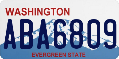 WA license plate ABA6809