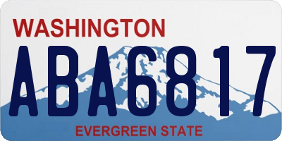 WA license plate ABA6817