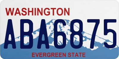 WA license plate ABA6875