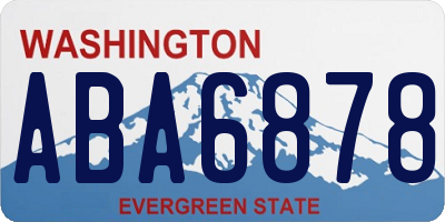 WA license plate ABA6878