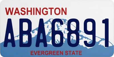 WA license plate ABA6891