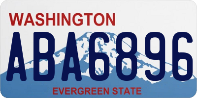 WA license plate ABA6896