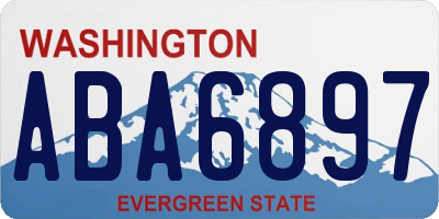 WA license plate ABA6897