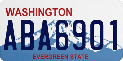 WA license plate ABA6901