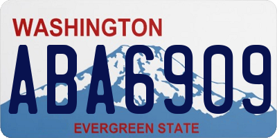 WA license plate ABA6909