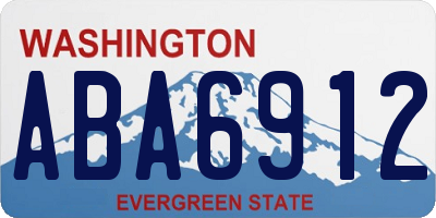WA license plate ABA6912
