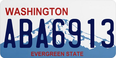 WA license plate ABA6913