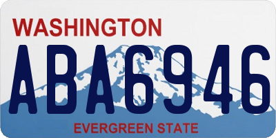 WA license plate ABA6946