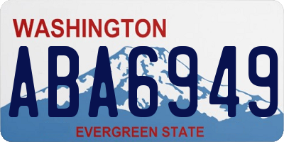 WA license plate ABA6949