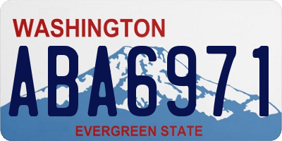 WA license plate ABA6971