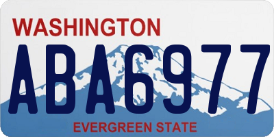 WA license plate ABA6977