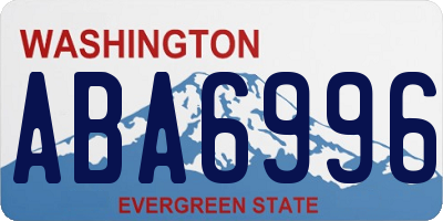 WA license plate ABA6996