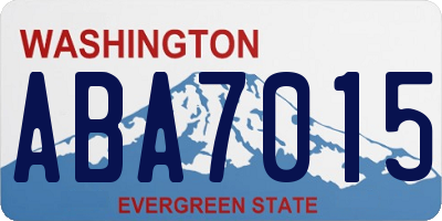 WA license plate ABA7015