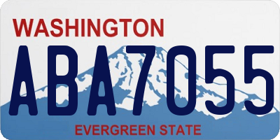 WA license plate ABA7055