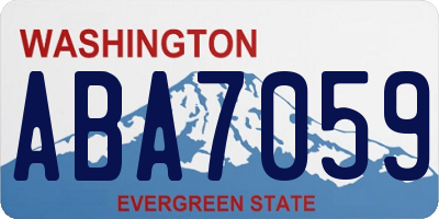 WA license plate ABA7059