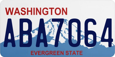 WA license plate ABA7064
