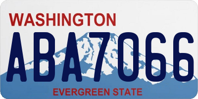 WA license plate ABA7066