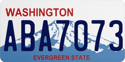 WA license plate ABA7073