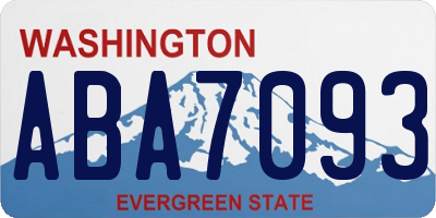 WA license plate ABA7093