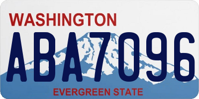 WA license plate ABA7096