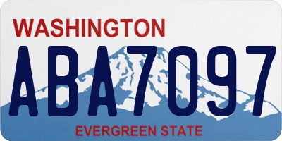 WA license plate ABA7097