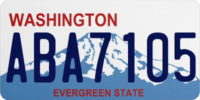WA license plate ABA7105
