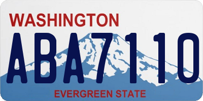 WA license plate ABA7110