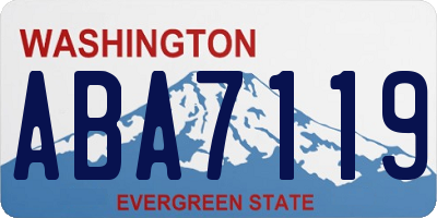 WA license plate ABA7119
