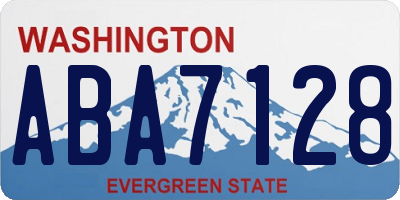 WA license plate ABA7128
