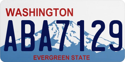 WA license plate ABA7129