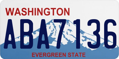 WA license plate ABA7136